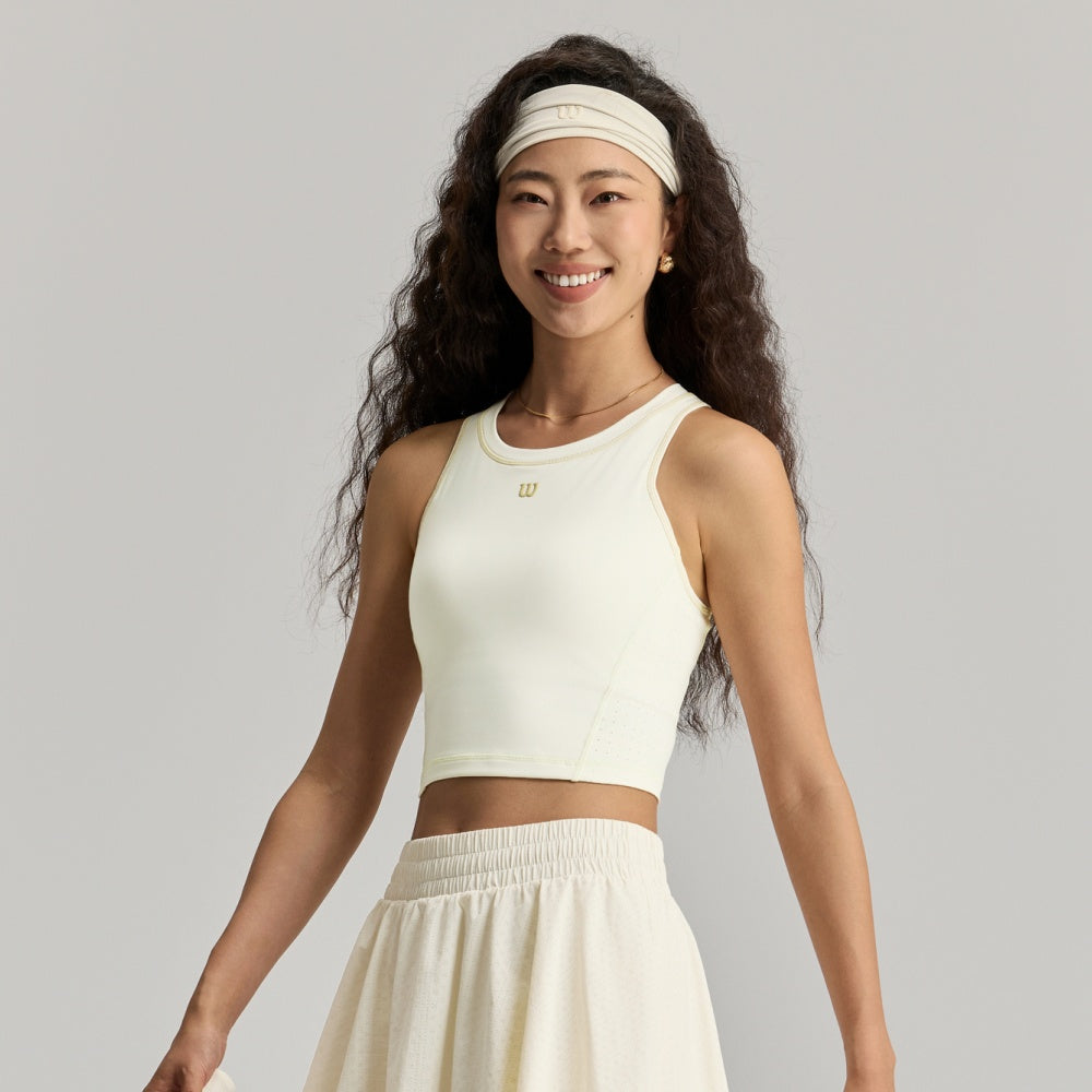 Wilson-女款-服飾-上衣-運動背心-白色