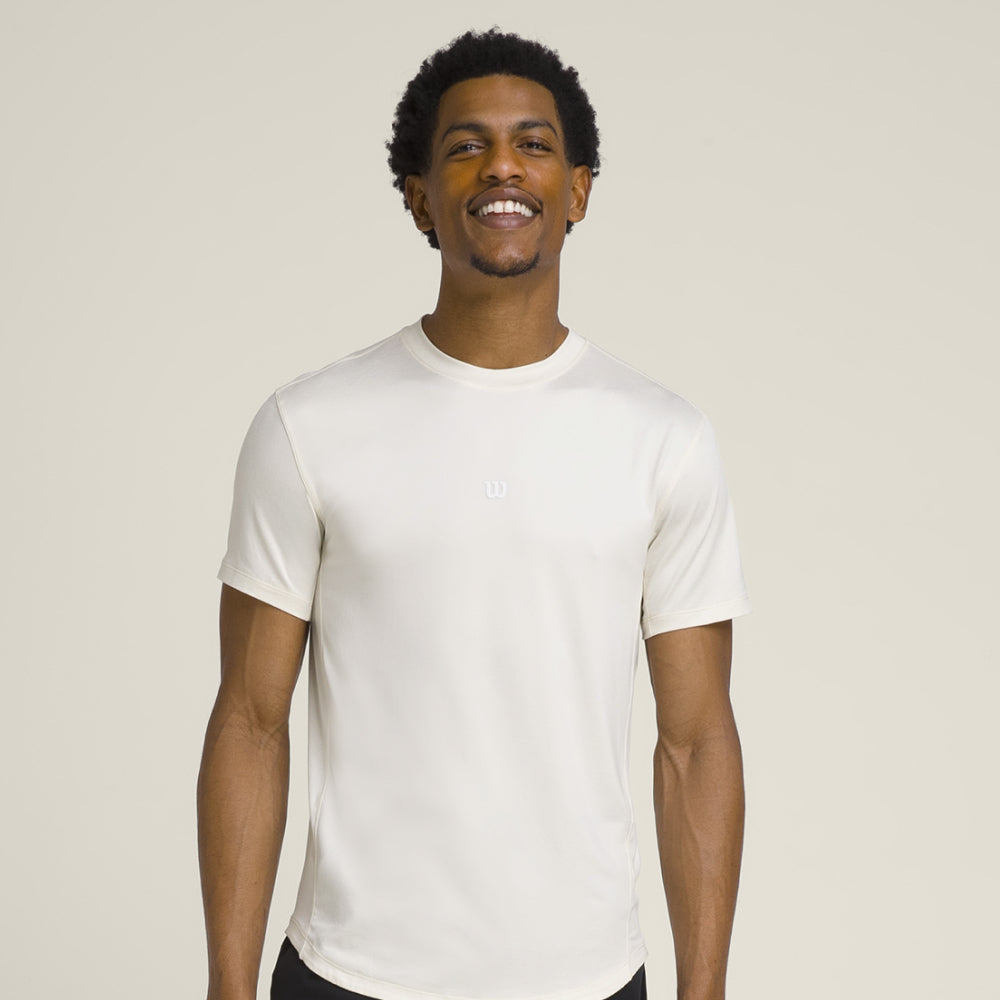 Wilson-男款-服飾-上衣-長袖T恤-白色