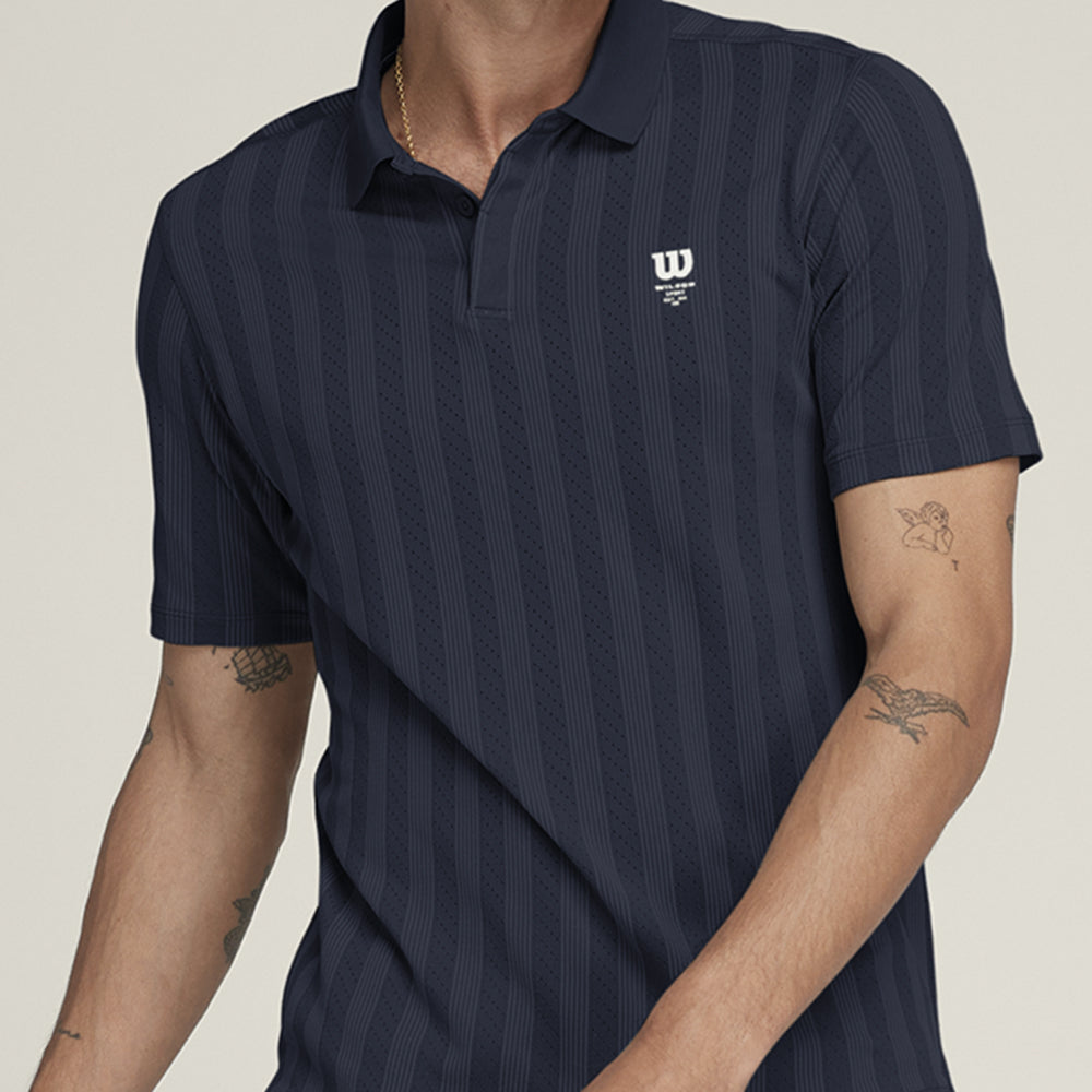 Wilson-男款-服飾-上衣-POLO衫-海軍藍