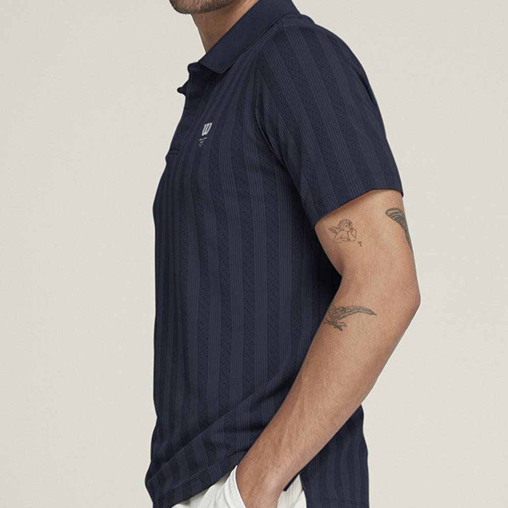 Wilson-男款-服飾-上衣-POLO衫-海軍藍