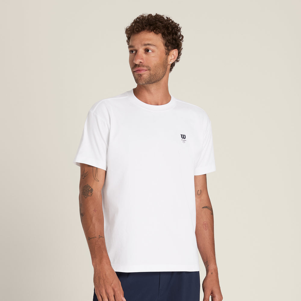 Wilson-男款-服飾-上衣-短袖T恤-白色