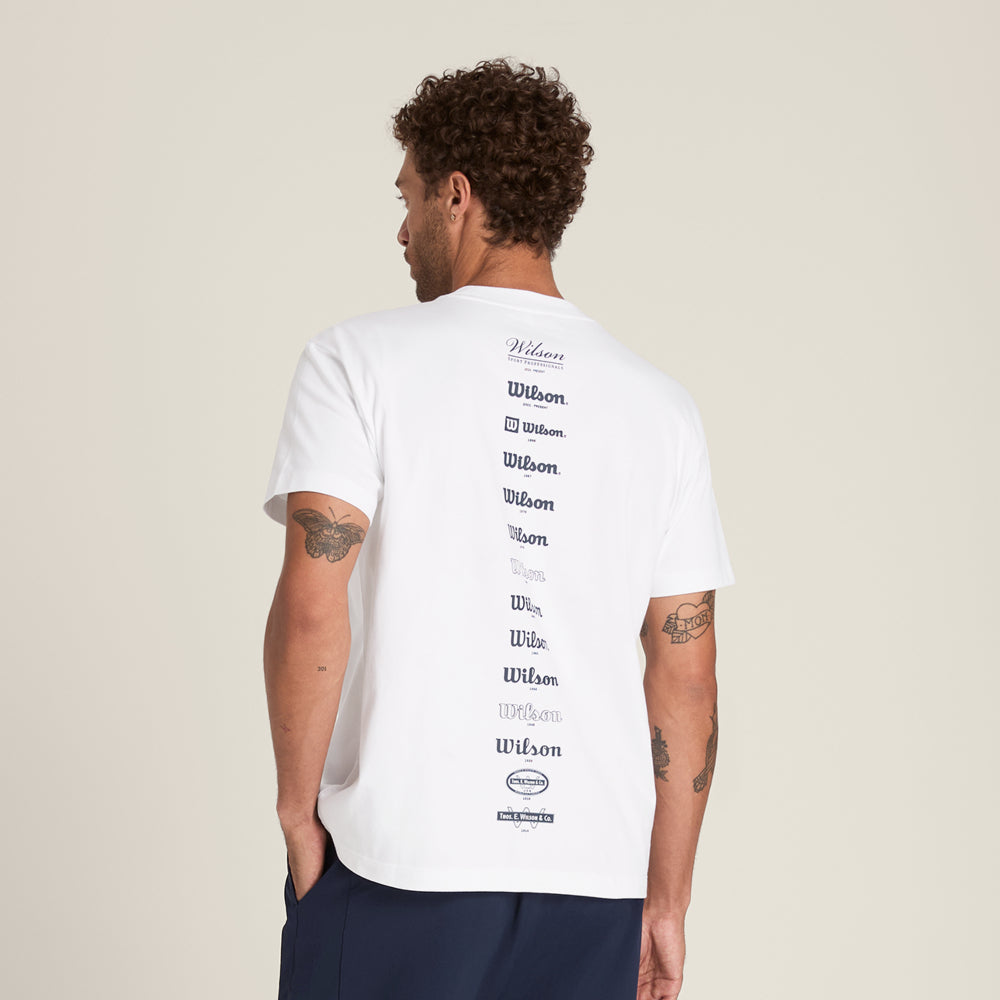 Wilson-男款-服飾-上衣-短袖T恤-白色