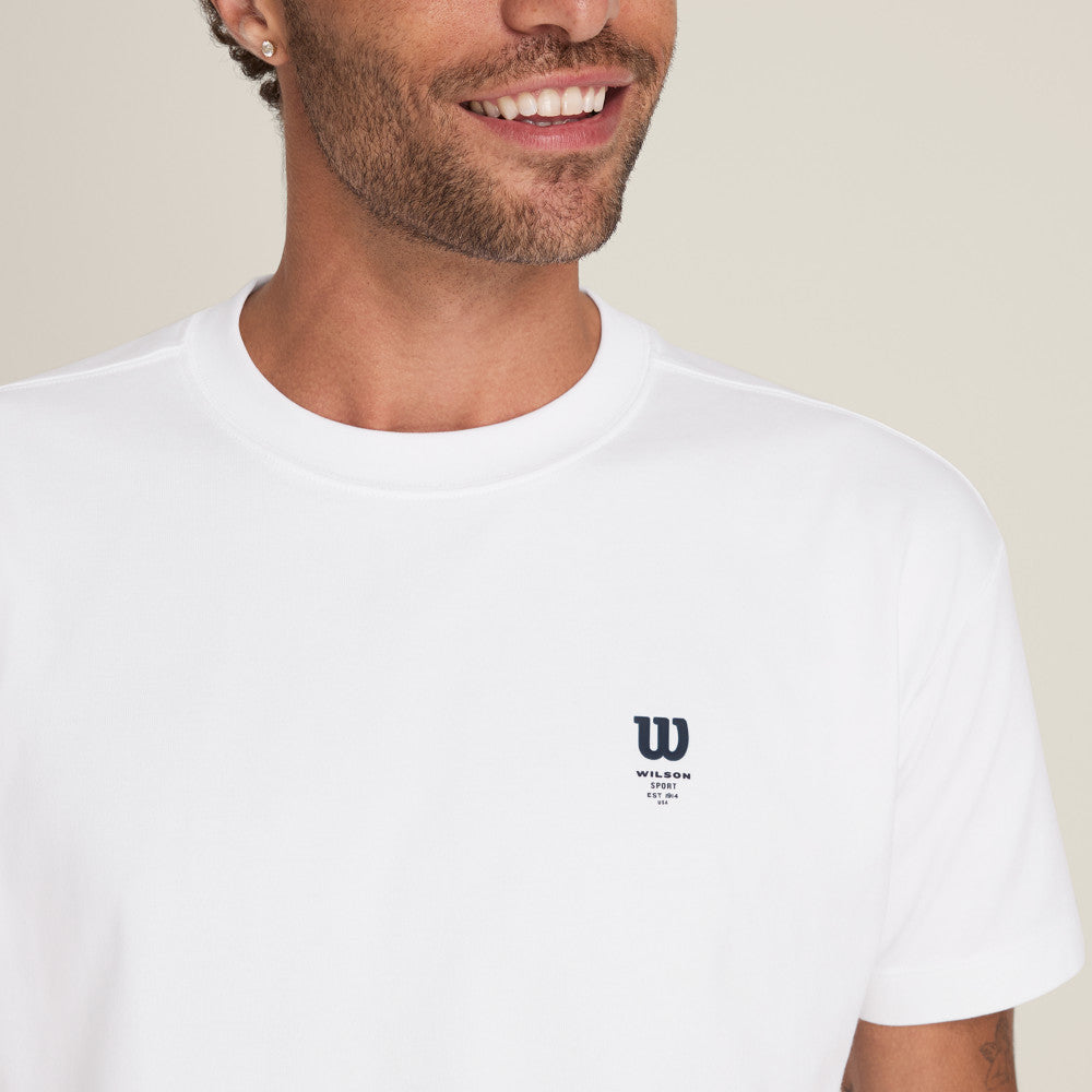 Wilson-男款-服飾-上衣-短袖T恤-白色