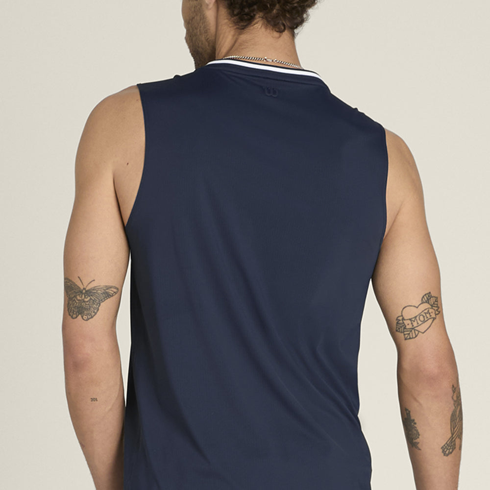 Wilson-男款-服飾-上衣-運動背心-海軍藍