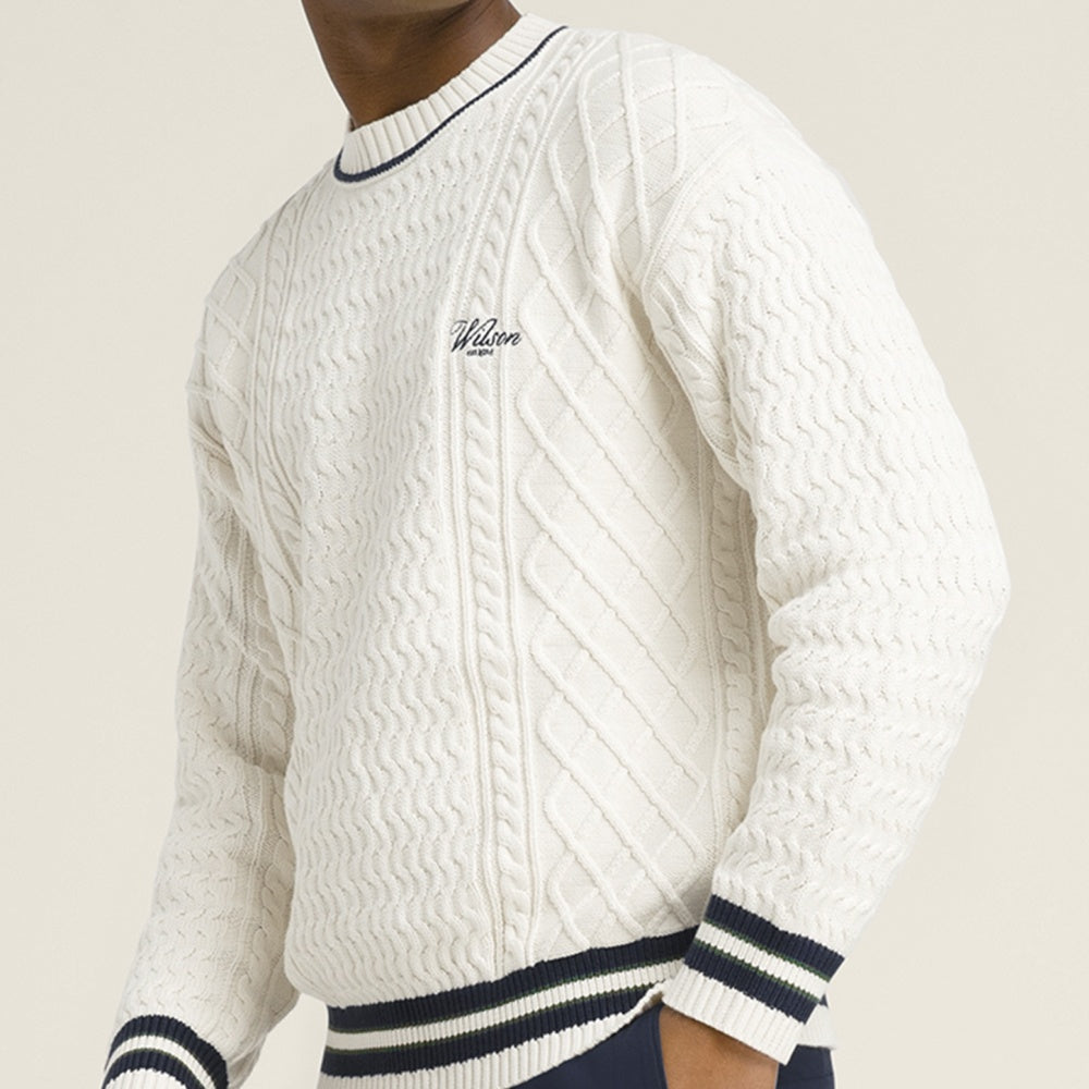 Wilson-男款-服飾-上衣-毛衣-白色