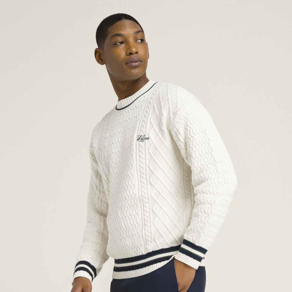 Wilson-男款-服飾-上衣-毛衣-白色