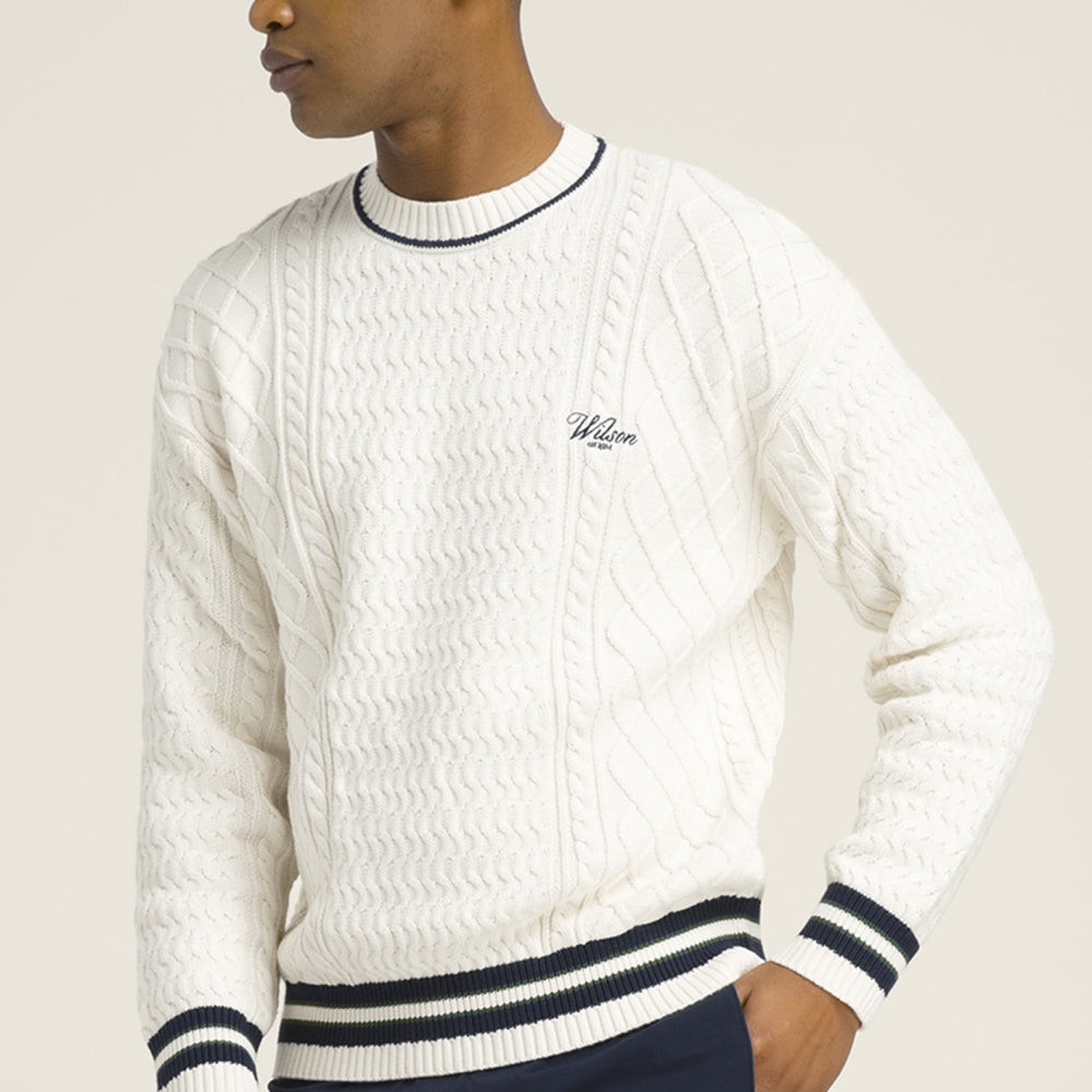 Wilson-男款-服飾-上衣-毛衣-白色