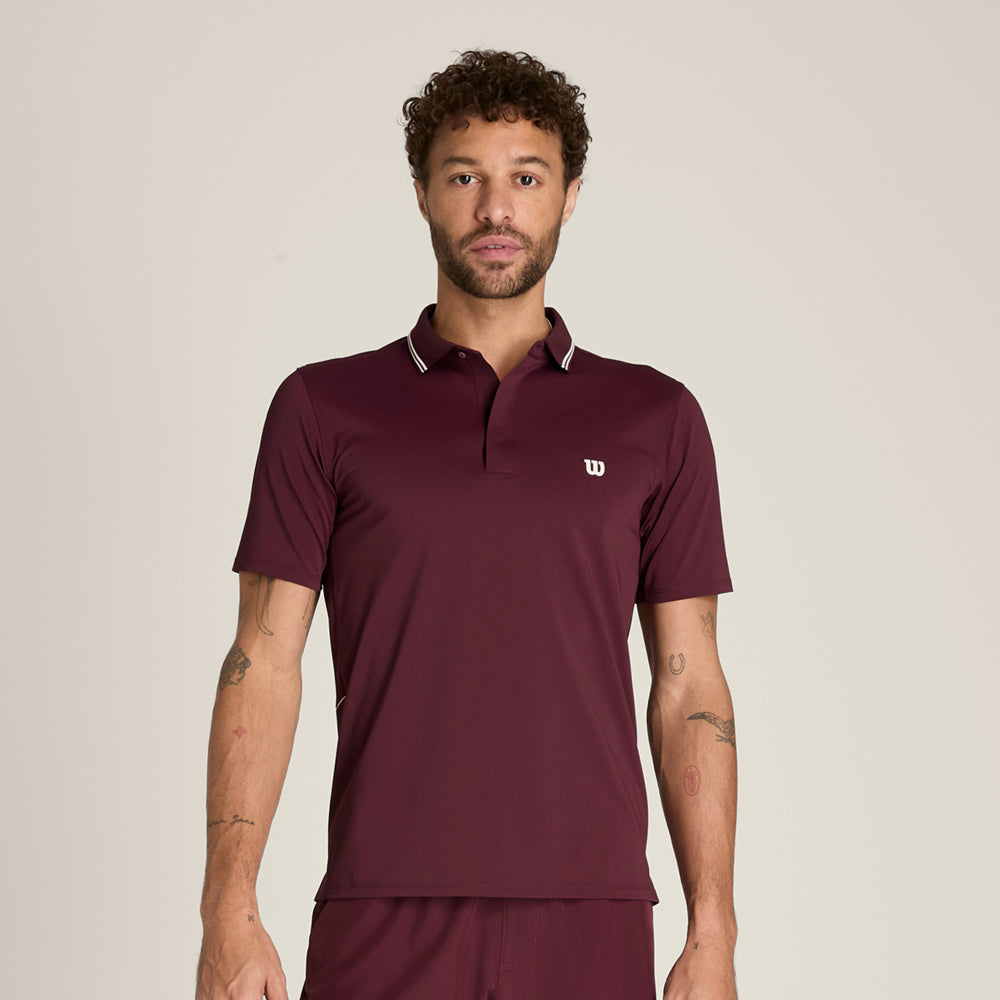Wilson-男款-服飾-上衣-POLO衫-皇家紅