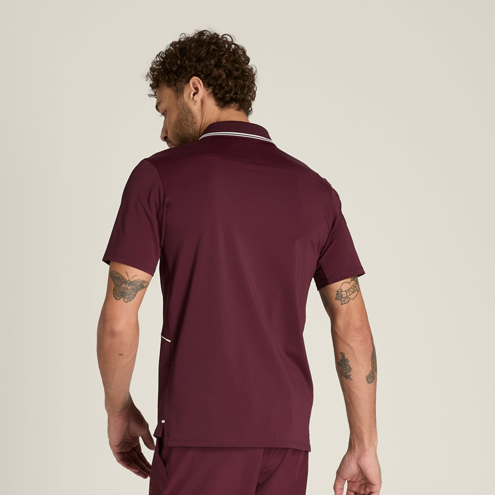 Wilson-男款-服飾-上衣-POLO衫-皇家紅