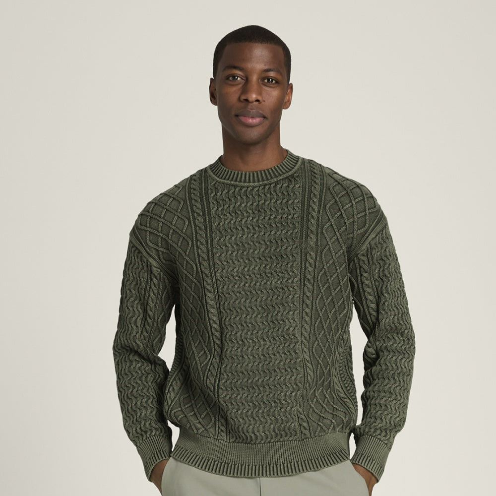 Wilson-男款-服飾-上衣-毛衣-綠色