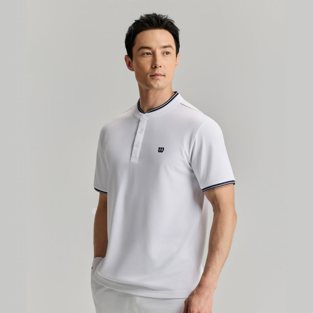 Wilson-男款-服飾-上衣-POLO衫-白色