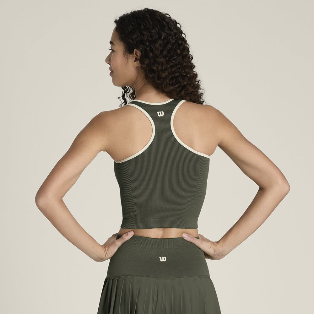 Wilson-女款-服飾-上衣-運動背心-綠色