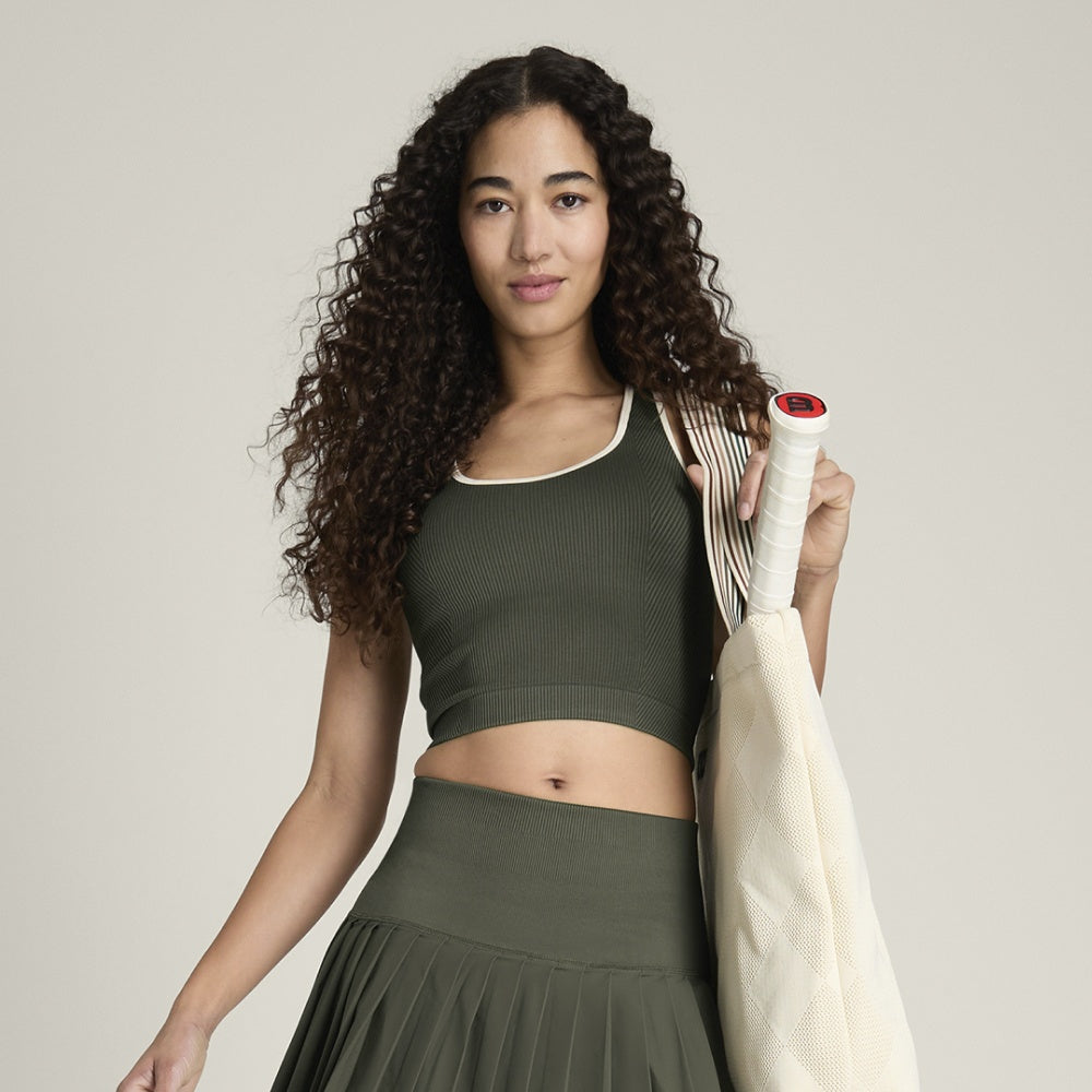 Wilson-女款-服飾-上衣-運動背心-綠色