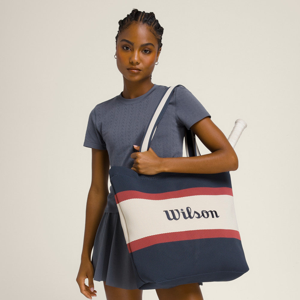 Wilson-女款-服飾-上衣-短袖T恤-暮藍色