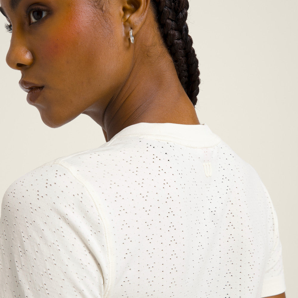 Wilson-女款-服飾-上衣-短袖T恤-白色