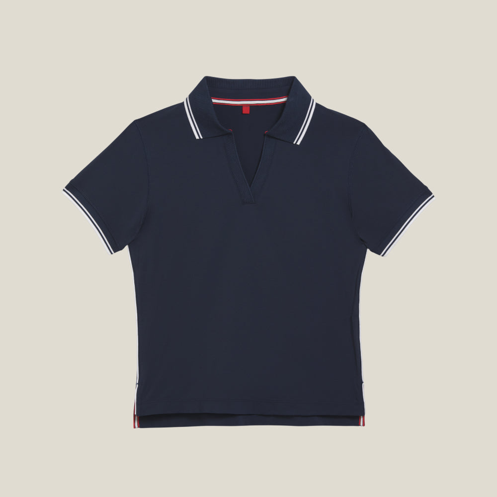 Wilson-女款-服飾-上衣-POLO衫-海軍藍