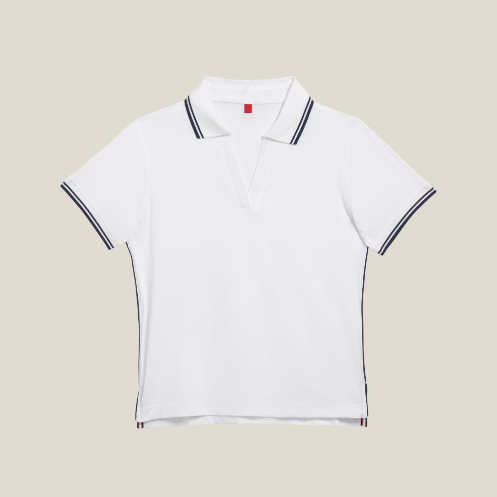 Wilson-女款-服飾-上衣-POLO衫-白色