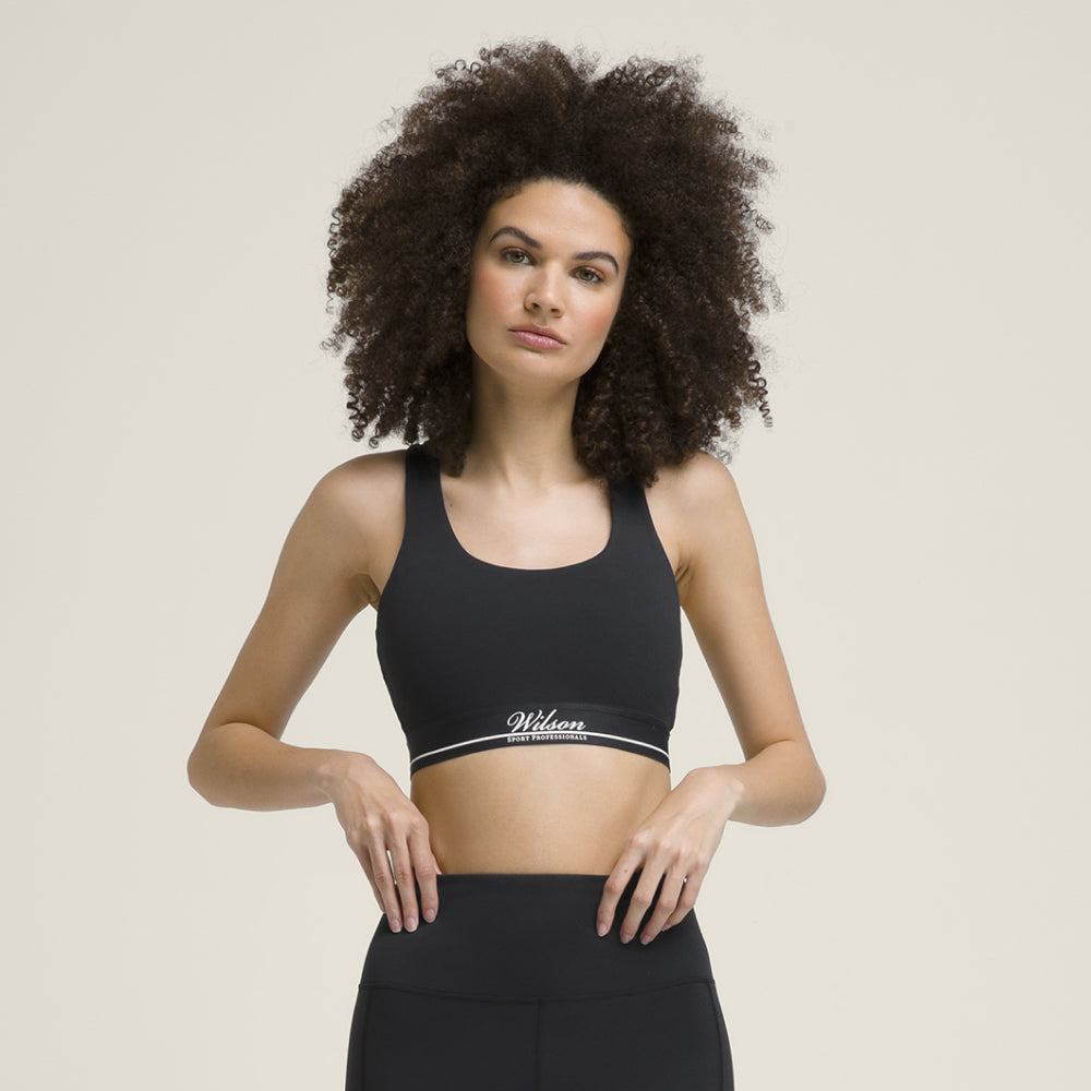 Wilson-女款-服飾-運動內衣-黑色