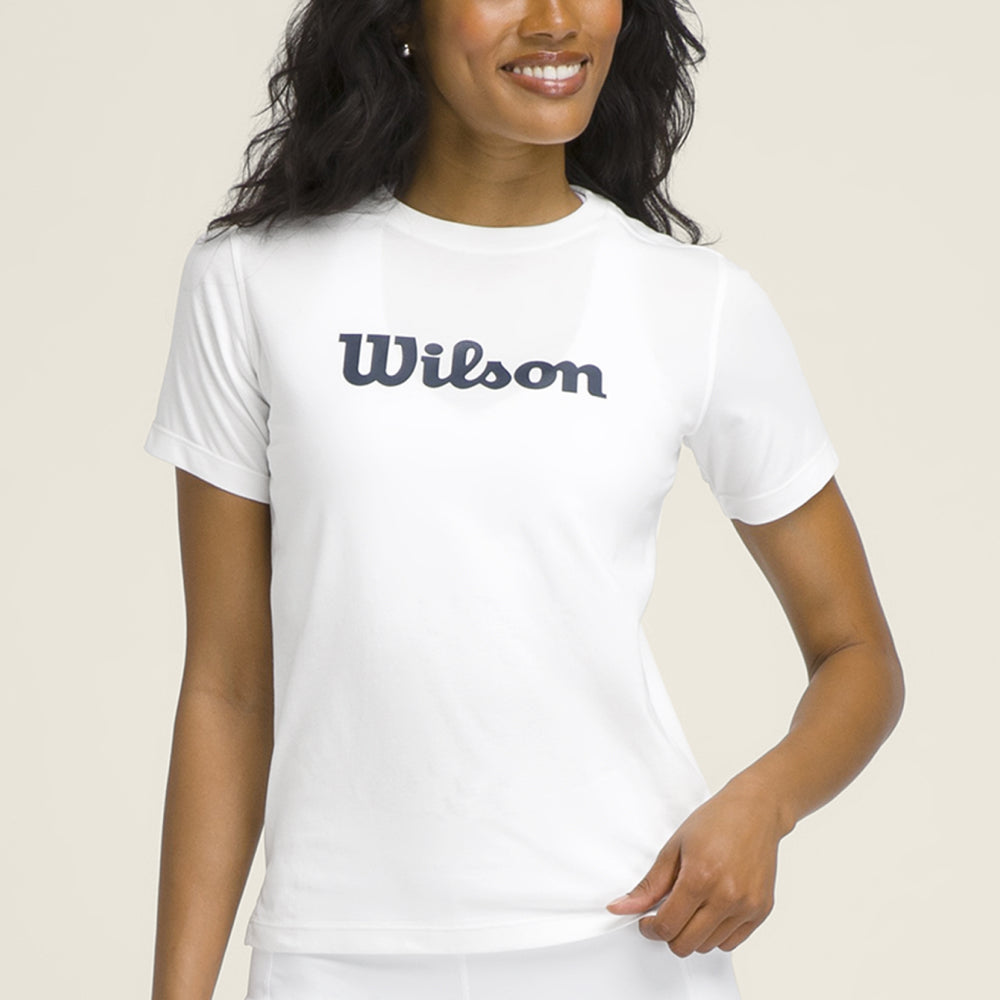 Wilson-女款-服飾-上衣-短袖T恤-白色