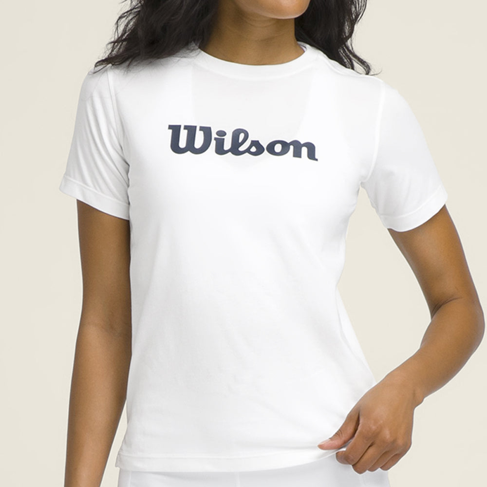 Wilson-女款-服飾-上衣-短袖T恤-白色