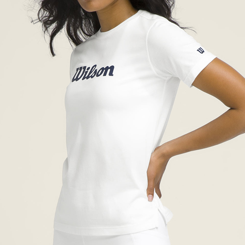 Wilson-女款-服飾-上衣-短袖T恤-白色