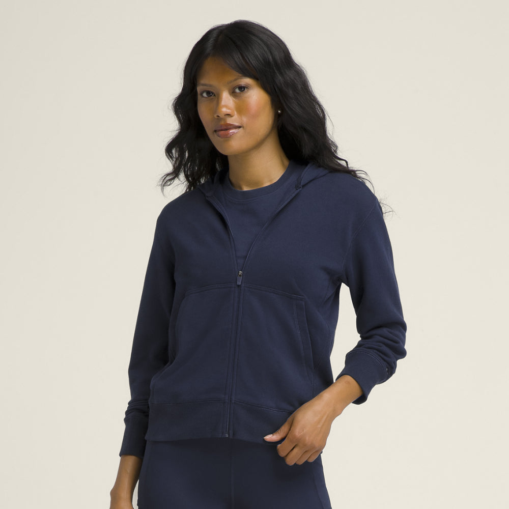 Wilson-女款-服飾-上衣-圓領衛衣/大學T-海軍藍